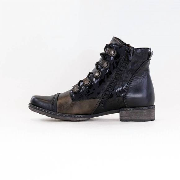 NEW REMONTE women's ankle boots in black multi - Picture 5 of 6